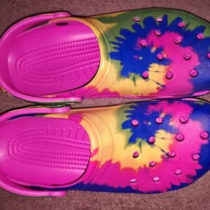 Colorful Tie-Dye Crocs
